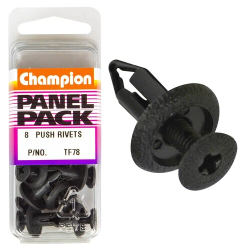 Champion Fasteners Pack of 4 Screw Type Scrivets (15Mm Head, 18Mm Length, To Suit 6Mm Hole) 8PK TF78