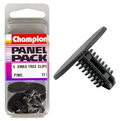 Champion Fasteners Pack Of 5 Christmas Tree Clips (20.8Mm Head, 13.5Mm Length, 6.4-6.6Mm Stem) 5PK TF7