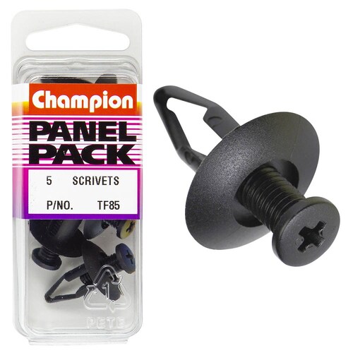Champion Fasteners Push Rivets (20Mm Head, Length, To Suit 8Mm Hole) - Pack Of 5  5PK   TF85