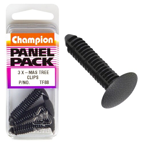 Champion Fasteners Christmas Tree Clips (18Mm Head, 32Mm Length, To Suit 8Mm Hole) - Pack Of 3 TF88
