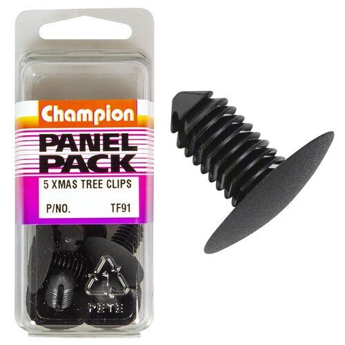 Champion Fasteners Pack Of 5 Christmas Tree Clips (24Mm Head, 19Mm Length, 10Mm Stem) 5PK TF91
