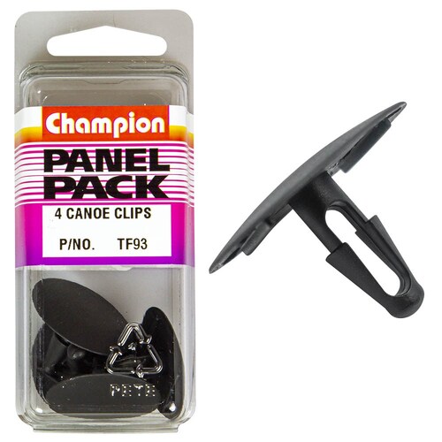 Champion Fasteners Pack Of 4 Canoe Clips (30Mm Head, 17Mm Length, To Suit 7Mm Hole) 4PK TF93