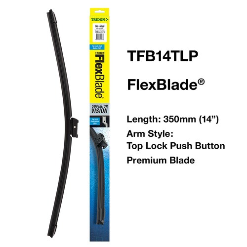 Tridon 14-Inch Top Lock Push Button Wiper Blade 1PC 350mm (14") TFB14TLP
