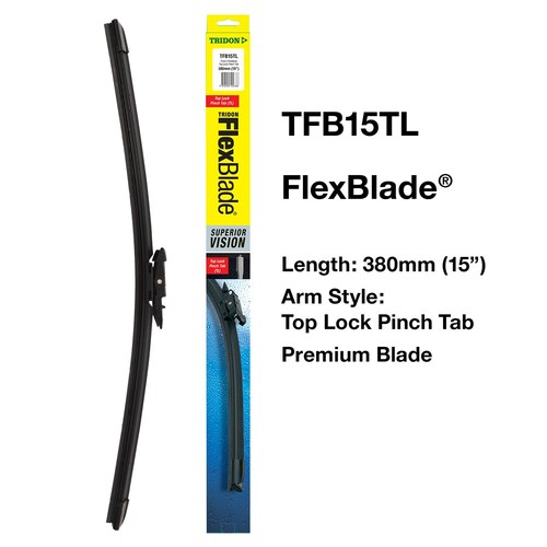Tridon 15-Inch Top Lock Pinch Tab Wiper Blade 1PC 380mm (15") TFB15TL