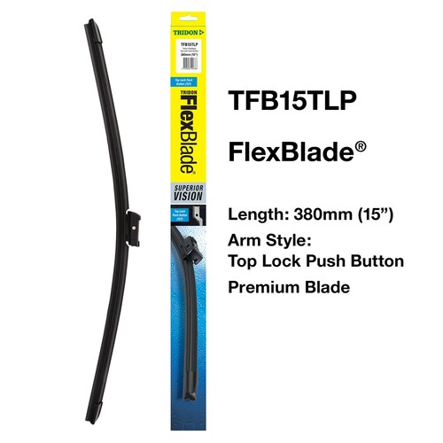 Tridon 15-Inch Top Lock Push Button Wiper Blade 1PC 380mm (15") TFB15TLP