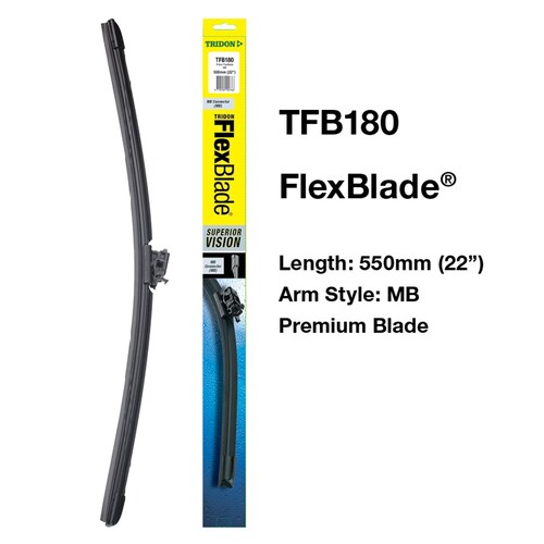 Tridon Flexblade Wiper Blade - 22 Inch - 1 Piece 550mm (22") TFB180