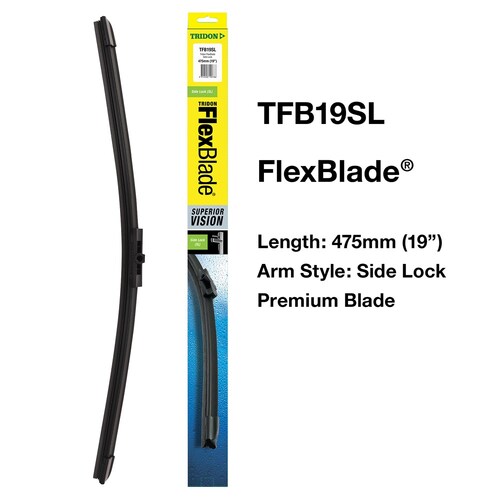 Tridon Side Lock 19In Flexblade Wiper Blade - 1Pc 475mm (19") TFB19SL