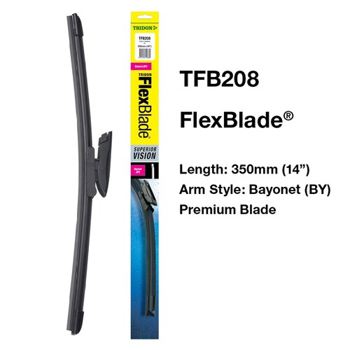 Tridon 14-Inch Flexblade Wiper Blade - 1 Piece 350mm (14") TFB208