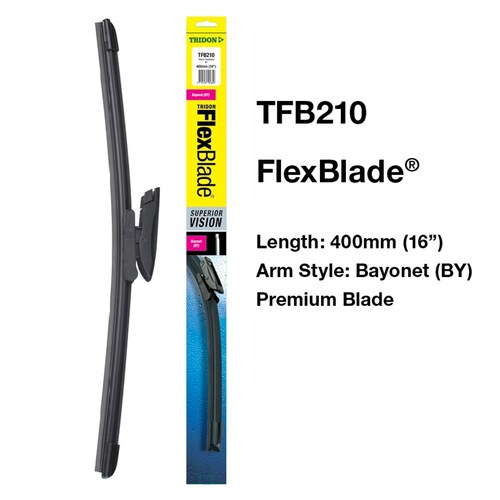 Tridon 16-Inch Flexblade Wiper Blade - 1 Piece 400mm (16") TFB210
