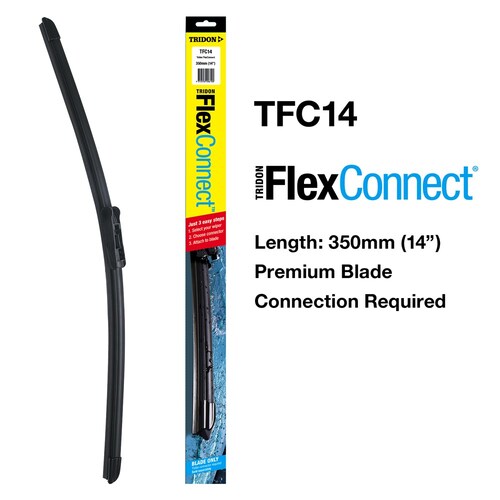 Tridon 14-Inch Flexconnect Wiper Blade (Connector Required) 1PC 350mm (14") TFC14