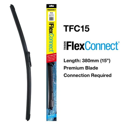Tridon 15-Inch Flexconnect Wiper Blade (Connector Required) 1PC 380mm (15") TFC15