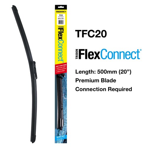 Tridon 20-Inch Flexconnect Wiper Blade (Connector Required) 1PC 500mm (20") TFC20