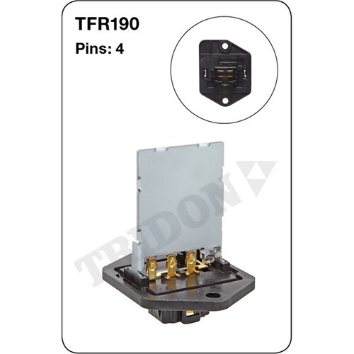 Tridon Heater Fan Resistor TFR190
