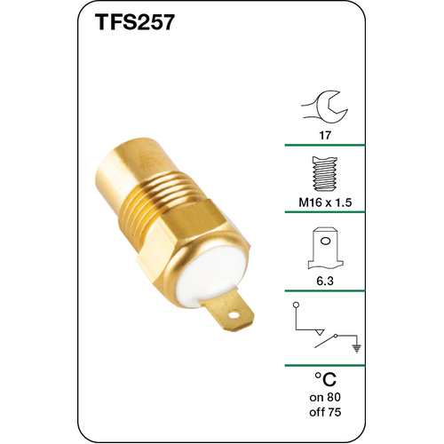 Tridon Coolant Fan Temperature Sensor TFS257