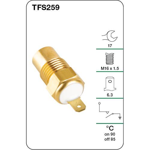 Tridon Coolant Fan Temperature Sensor TFS259