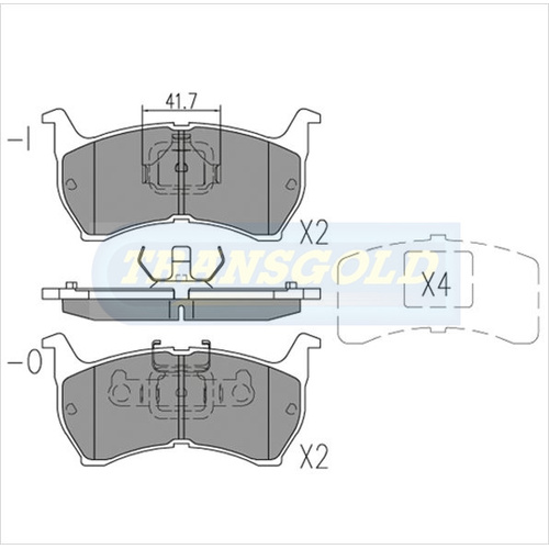 Front Brake Disc Pads TG0304N DB304