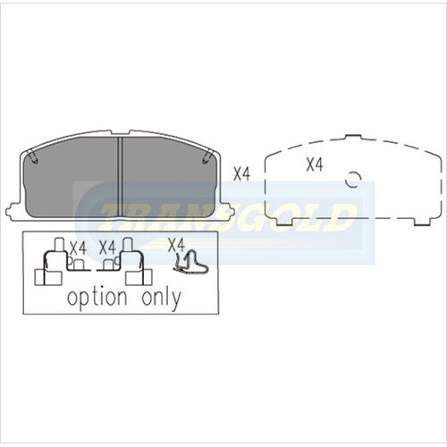 Front Brake Disc Pads TG0308N DB308