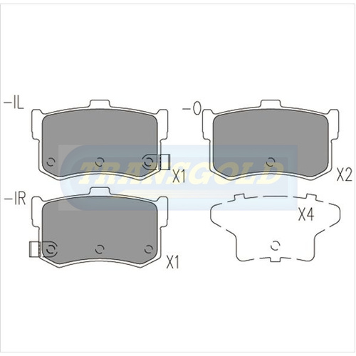 Rear Brake Disc Pads TG0437N DB437