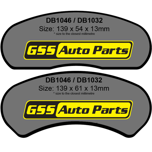 Rear Brake Disc Pads TG1046N DB1046 / DB1032