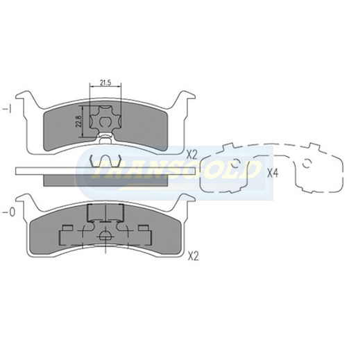 Rear Brake Disc Pads TG1104N DB1104