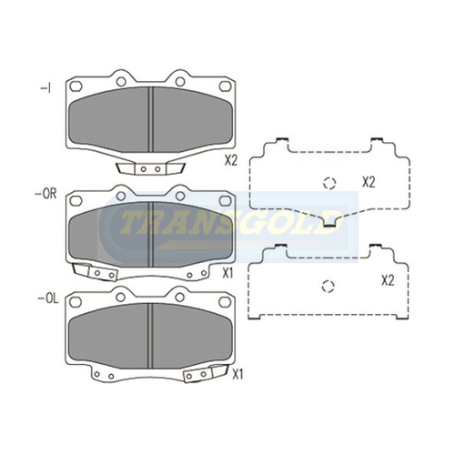 Front Brake Disc Pads TG1149N DB1149