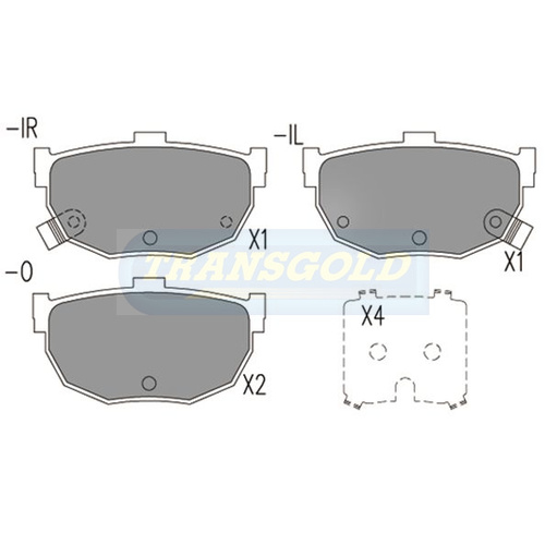 Rear Brake Disc Pads TG1166N DB1166
