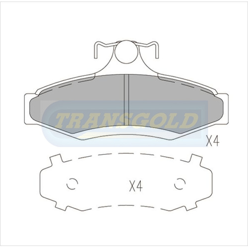 Rear Brake Disc Pads TG1204N DB1204