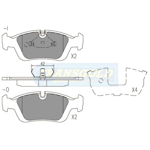 Front Brake Disc Pads TG1224N DB1224