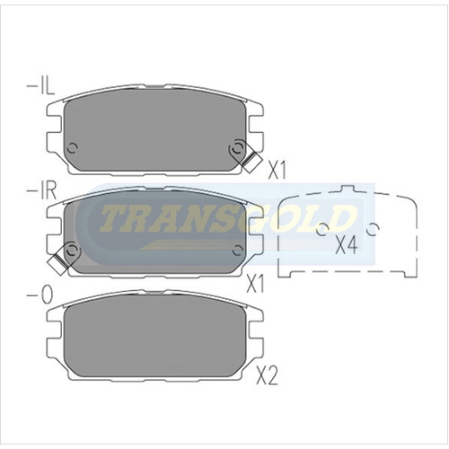 Rear Brake Disc Pads TG1238N DB1238