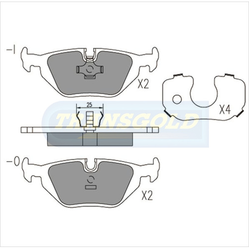 Rear Brake Disc Pads TG1245N DB1245