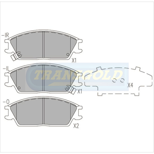 Front Brake Disc Pads TG1252N DB1252