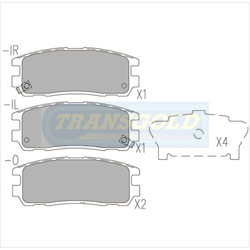 Rear Brake Disc Pads TG1280N DB1280