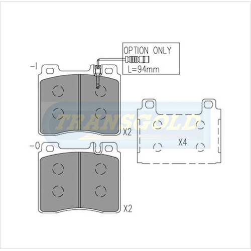 Front Brake Disc Pads TG1284N DB1284