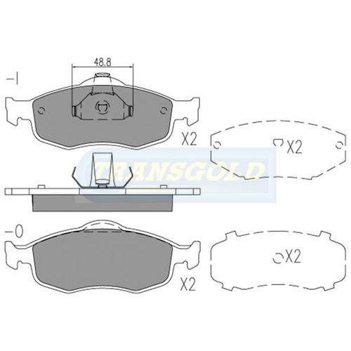 Front Brake Disc Pads TG1299N DB1299