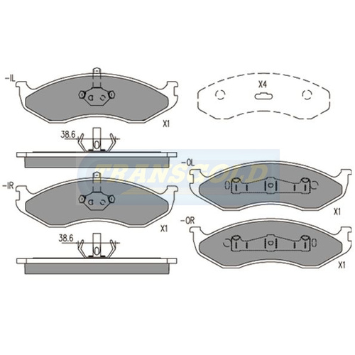 Front Brake Disc Pads TG1311N DB1311