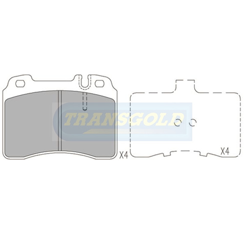 Transgold Front Brake Disc Pads TG1320N DB1320 suits MERCEDES 280, 300, 320, 500, E SERIES (C124, S124, W124, W210)