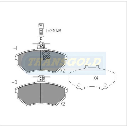 Front Brake Disc Pads TG1327N DB1327