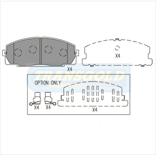 Front Brake Disc Pads TG1328N DB1328