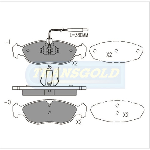 Front Brake Disc Pads TG1339N DB1339
