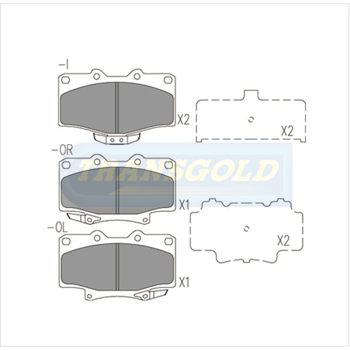 Front Brake Disc Pads TG1346N DB1346