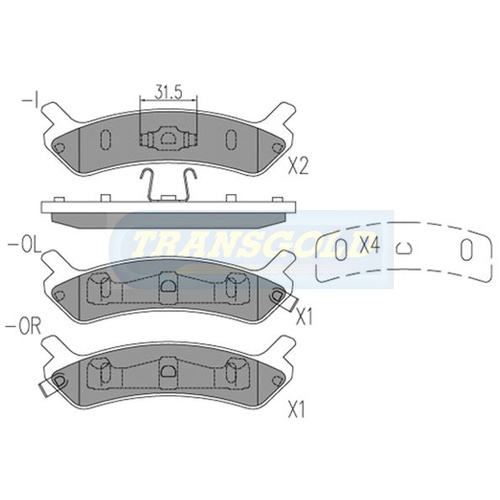 Rear Brake Disc Pads TG1369N DB1369