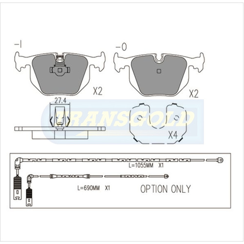 Rear Brake Disc Pads TG1397N DB1397