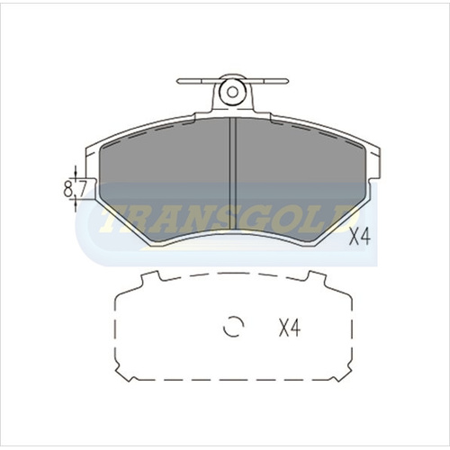 Front Brake Disc Pads TG1400N DB1400