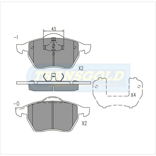 Front Brake Disc Pads TG1401N DB1401