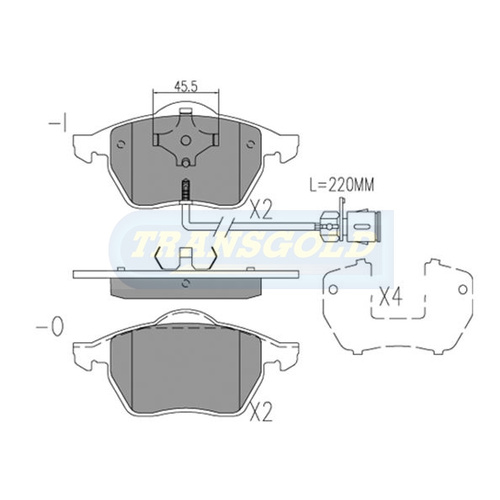 Front Brake Disc Pads TG1404N DB1404