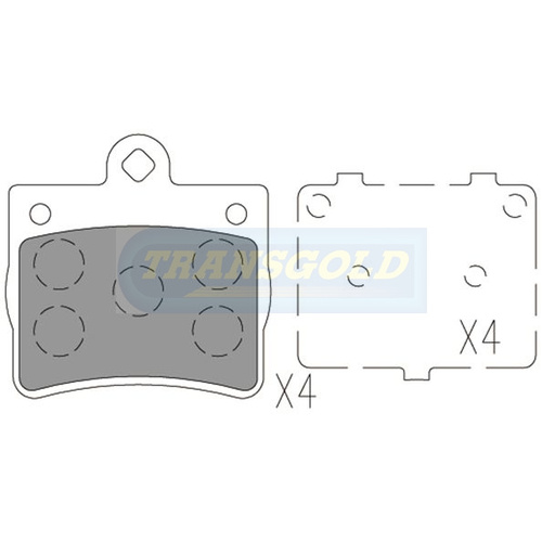Rear Brake Disc Pads TG1418N DB1418
