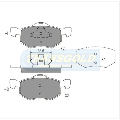Front Brake Disc Pads TG1426N DB1426