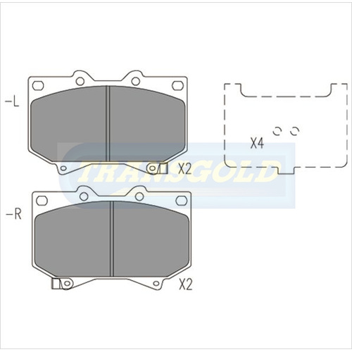 Front Brake Disc Pads TG1438N DB1438
