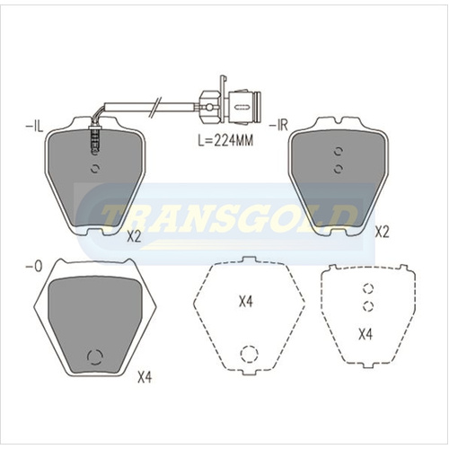 Front Brake Disc Pads TG1443N DB1443