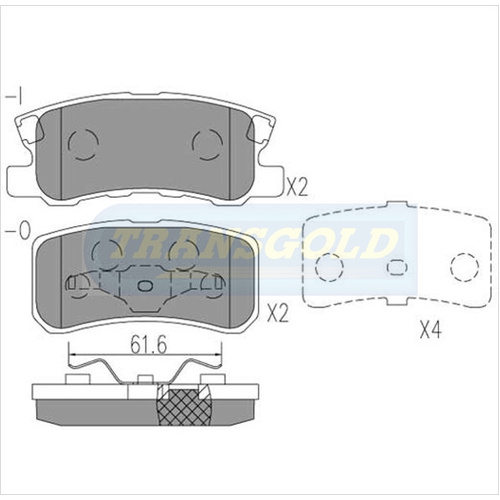 Rear Brake Disc Pads TG1464N DB1464
